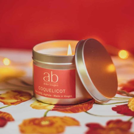 Bougie parfumée artisanale francaise coquelicot
