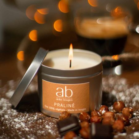 Bougie artisanale parfumée Praliné