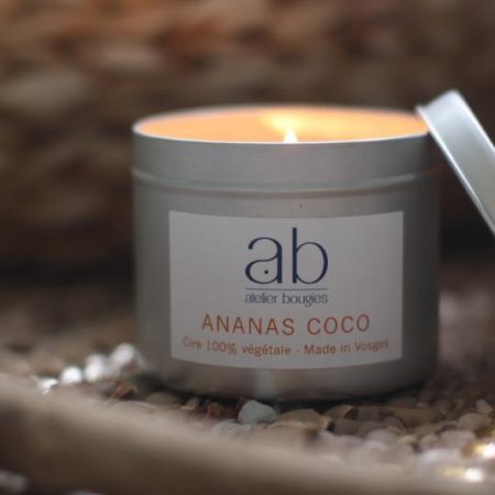 Bougie artisanale parfumée Ananas Coco