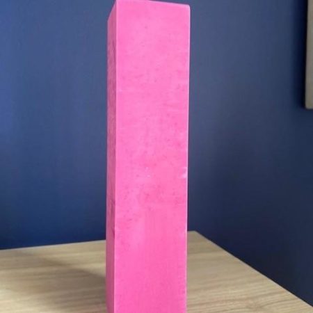 Bougie pilier cubique cire végétale colorée - Rose