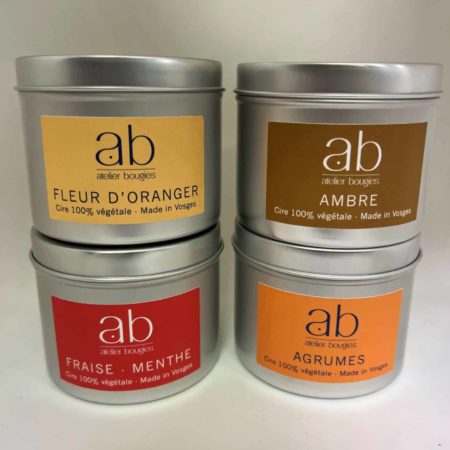Coffret de 4 bougies parfumées – Une invitation au voyage olfactif