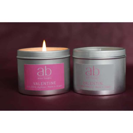 Duo St Valentin Bougie parfumée cire végétale - Boite métallique
