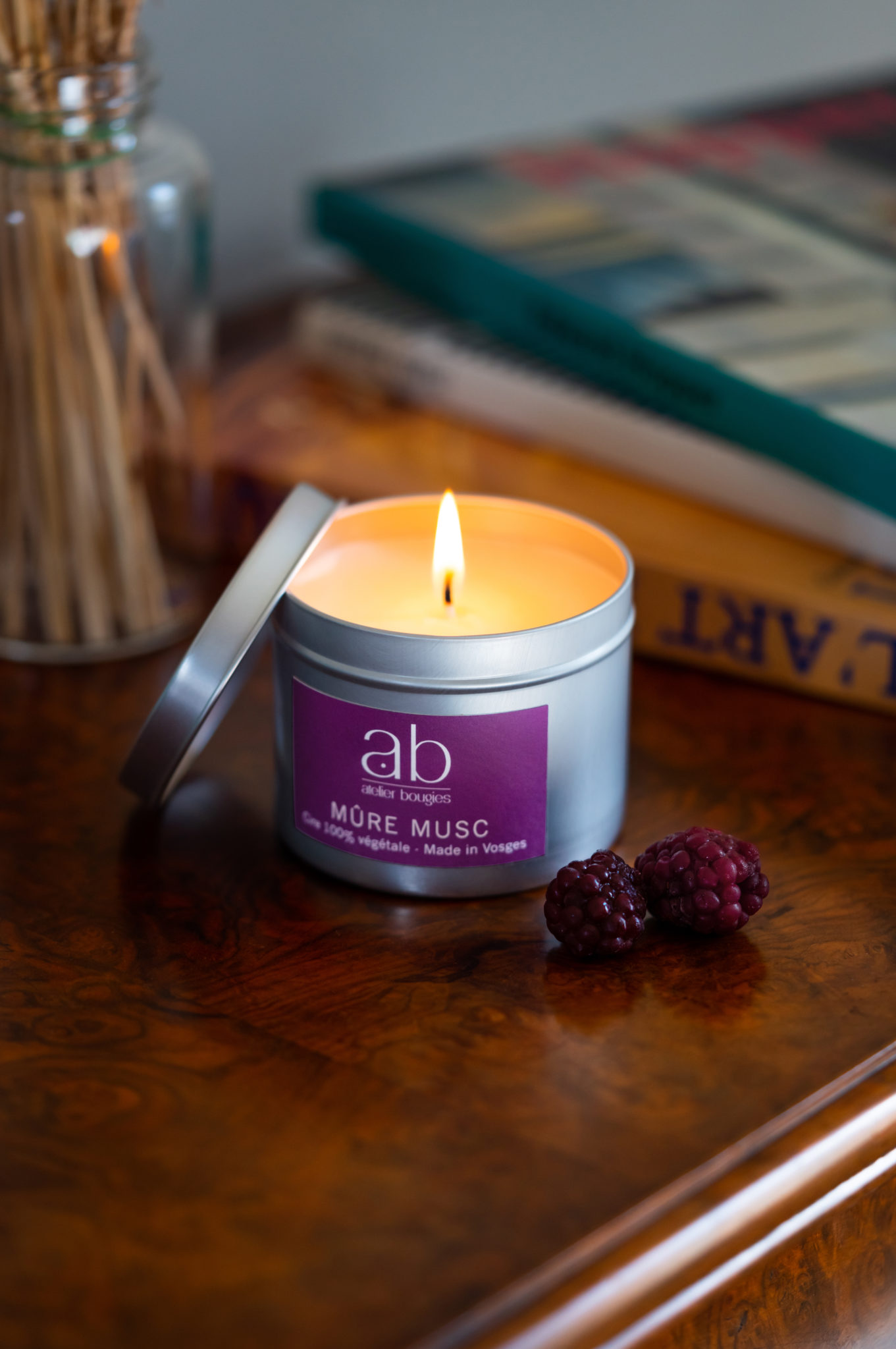 Bougie artisanale parfumée Mûre Musc – Image 2