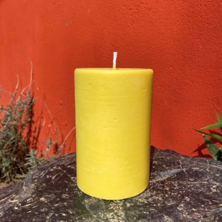 Bougie décorative cire végétale colorée Jaune vif