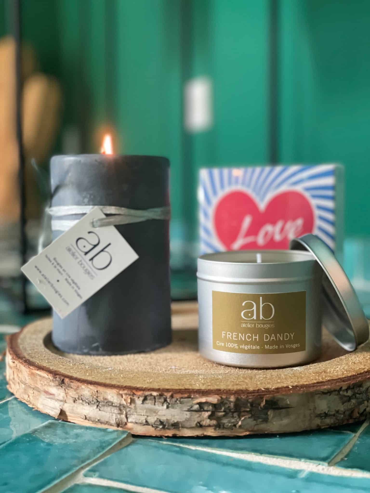 Coffret Fête des Pères – Bougie parfumée, bougie décorative & boîte d'allumettes "LOVE" – Image 2