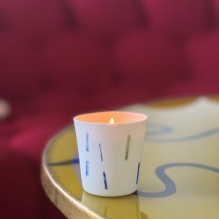 Bougie artisanale 100 % vosgienne – Cire végétale & porcelaine émaillée