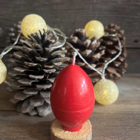 Bougie artisanale œuf Rouge