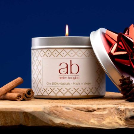 Bougie artisanale parfumée Motifs Pointillés Bordeaux