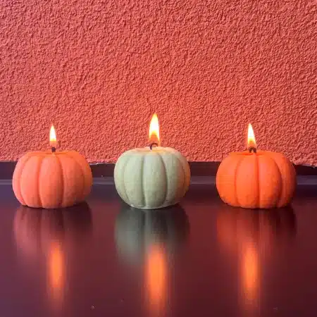 Bougie décorative Citrouille - lot de 3 bougies